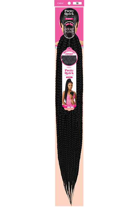 OUTRE SYNTHETIC PRETTY QUICK WRAP PONYTAIL JUMBO BOX BRAID 32"