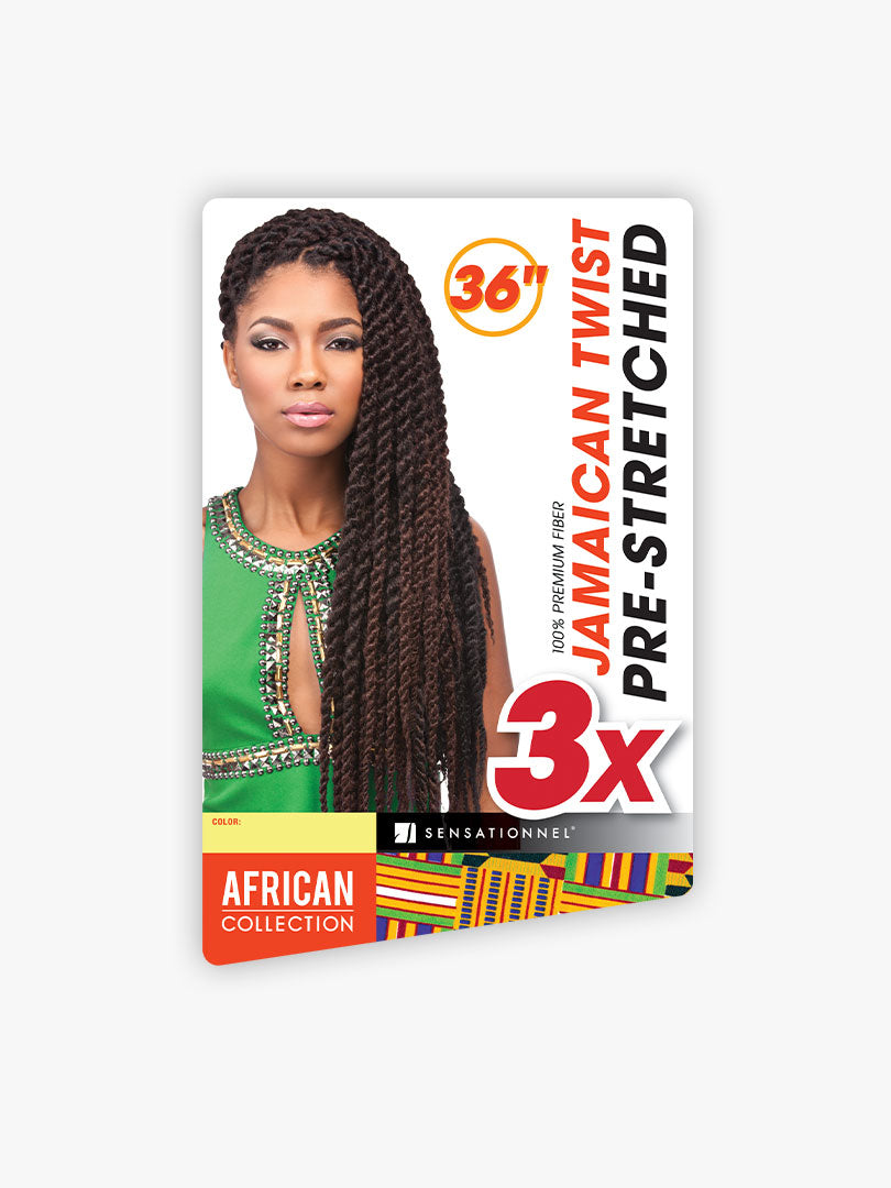 SENSATIONNEL 3X JAMAICAN TWIST PRE-STRETCHED 36"
