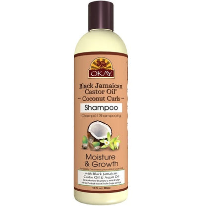OKAY BLACK JAMAICAN CASTOR OIL & COCONUT SHAMPOO 12OZ