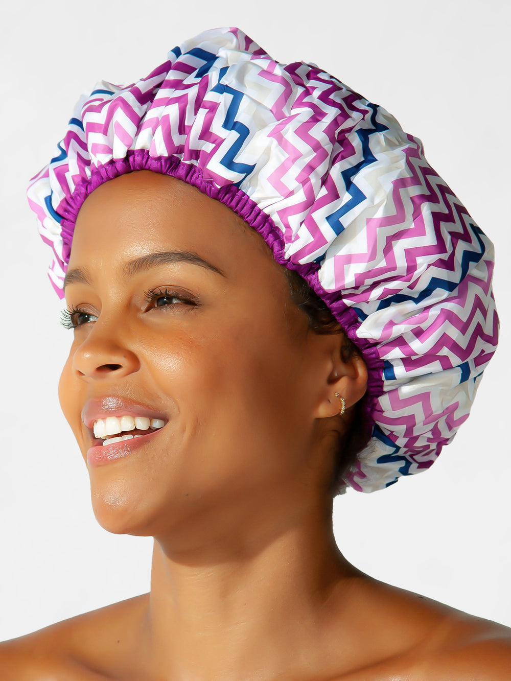 CHIC CHEVRON SHOWER CAP