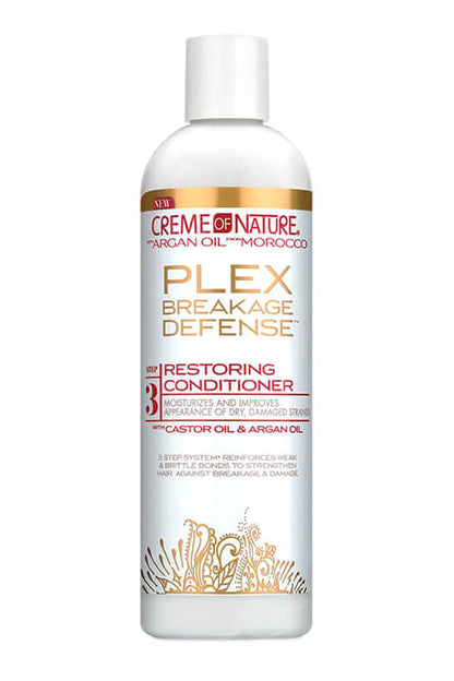 CREME OF NATURE ARGAN OIL PLEX BREAKAGE DEFENSE STEP 3: RESTORING CONDITIONER 12 OZ.