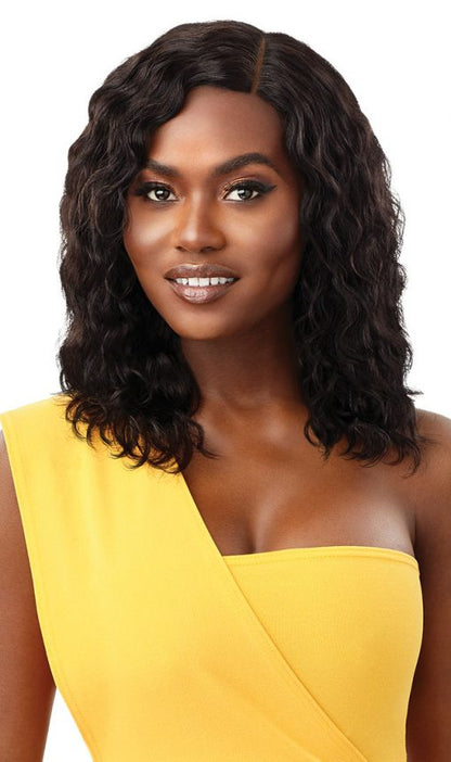OUTRE 100% UNPROCESSED HUMAN HAIR LACE PART - WET & WAVY WIG - NATURAL WAVE 16″