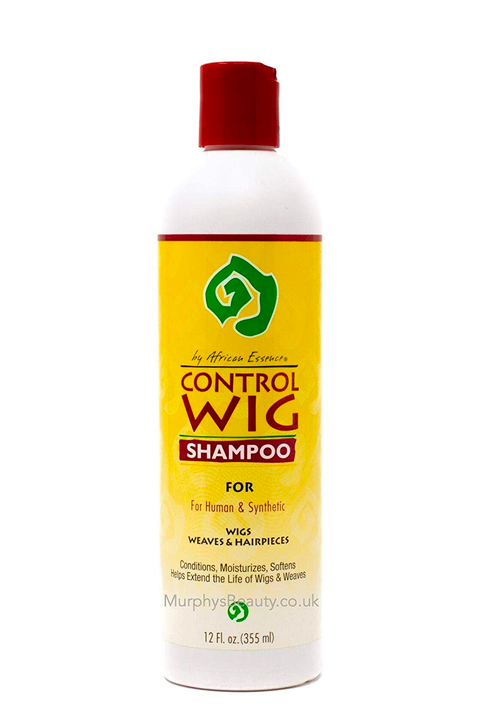 AFRICAN ESSENCE CONTROL WIG SHAMPOO FOR HUMAN AND SYNTHETIC HAIR 12 OZ.