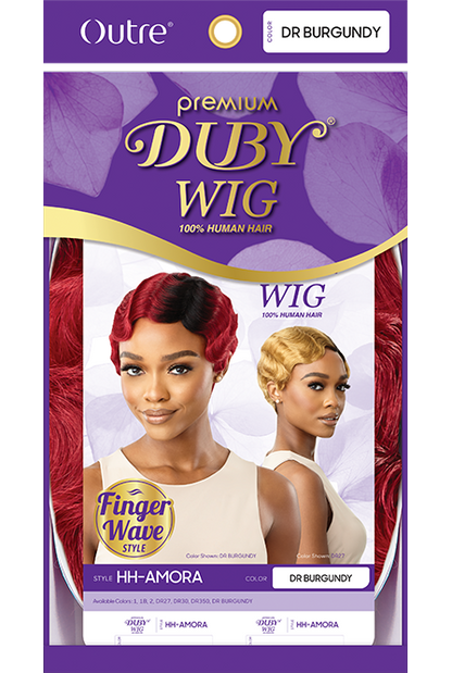 100% HUMAN HAIR FINGER WAVE FULL WIG - AMORA