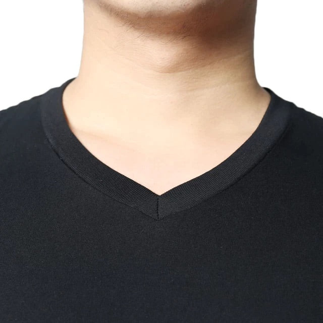 U WEAR MEN’S SHORT SLEEVE 100% COTTON T-SHIRT (V-NECK)