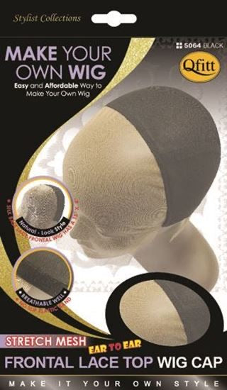 Qfitt Stretch Mesh Frontal Lace Top Wig Cap #5064