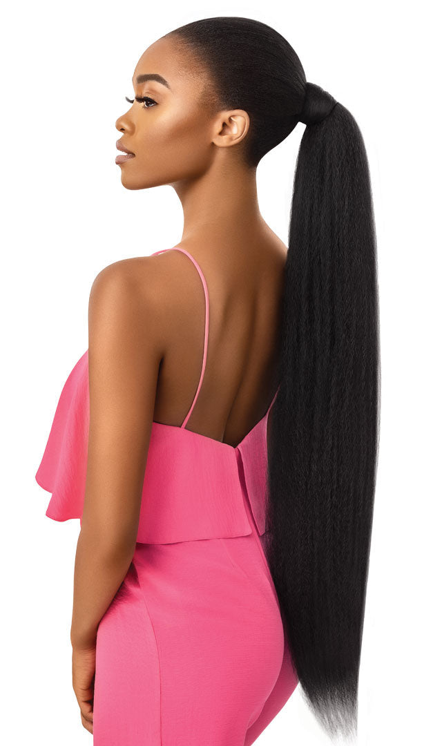 OUTRE PRETTY QUICK JUMBO KINKY STRAIGHT WRAP PONYTAIL