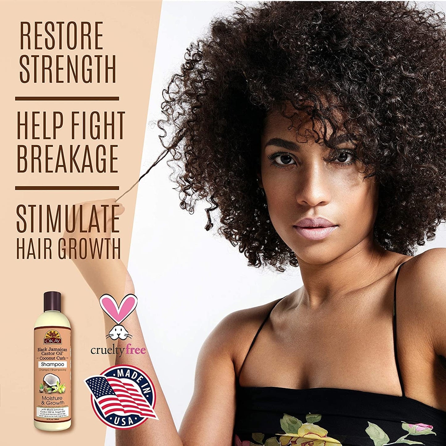 Okay Black Jamaican Castor Oil & Coconut Curls Shampoo - 12oz.