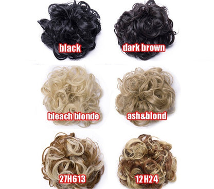 NATURAL LOOK SYNTHETIC MESSY HAIR BUN SCRUNCHIE EXTENSION