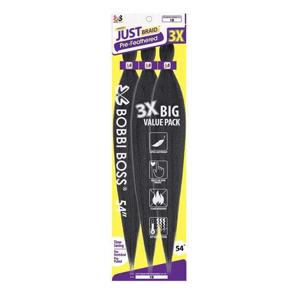 BOBBI BOSS 3X PRE-FEATHERED JUST BRAID 54"