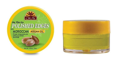 OKAY POLISHED EDGES WITH MOROCCAN ARGAN OIL, 0.5OZ